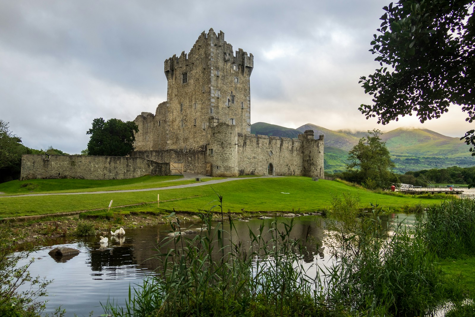 Historic Ross Castle beside the lakes of Killarney
