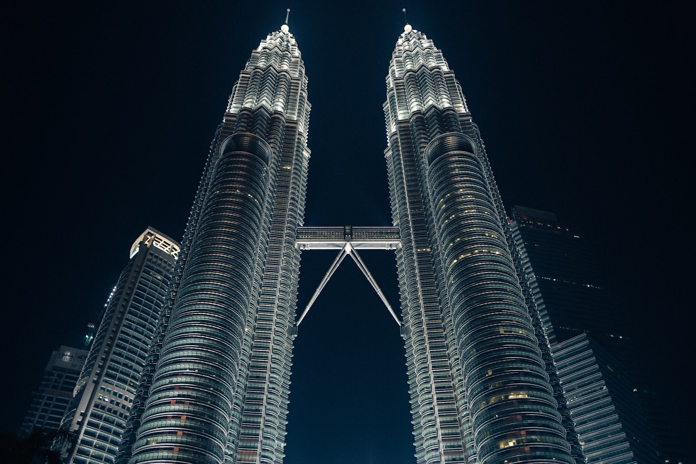 Petronas Twin Towers rising above Kuala Lumpur