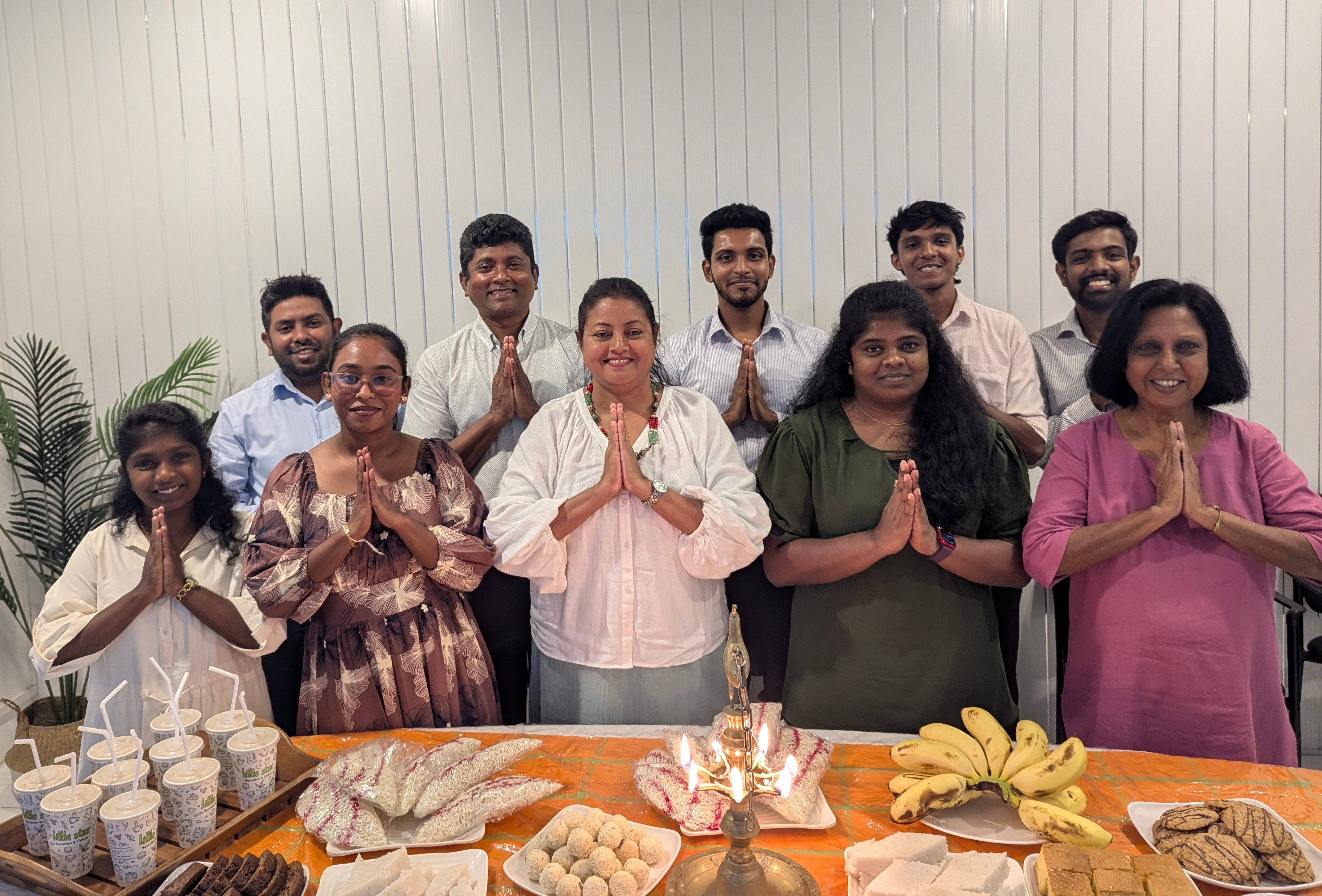 The Rivil International team celebrating Sinhala and Tamil New Year together at the office